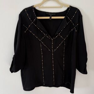 BCBG Max Azria Black Studded Top